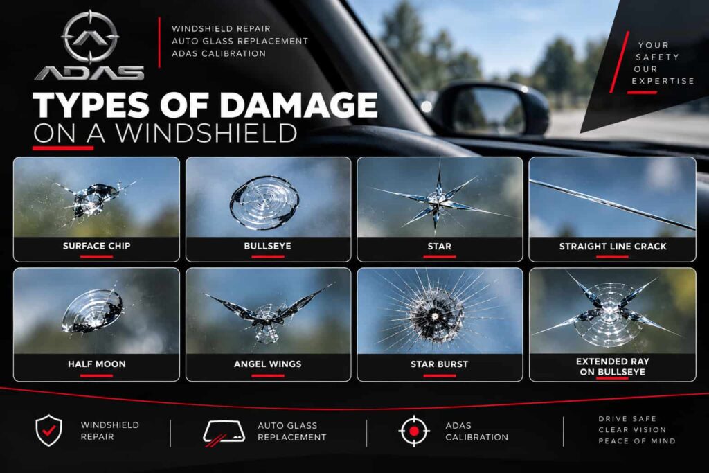 Types of Windshield Damage