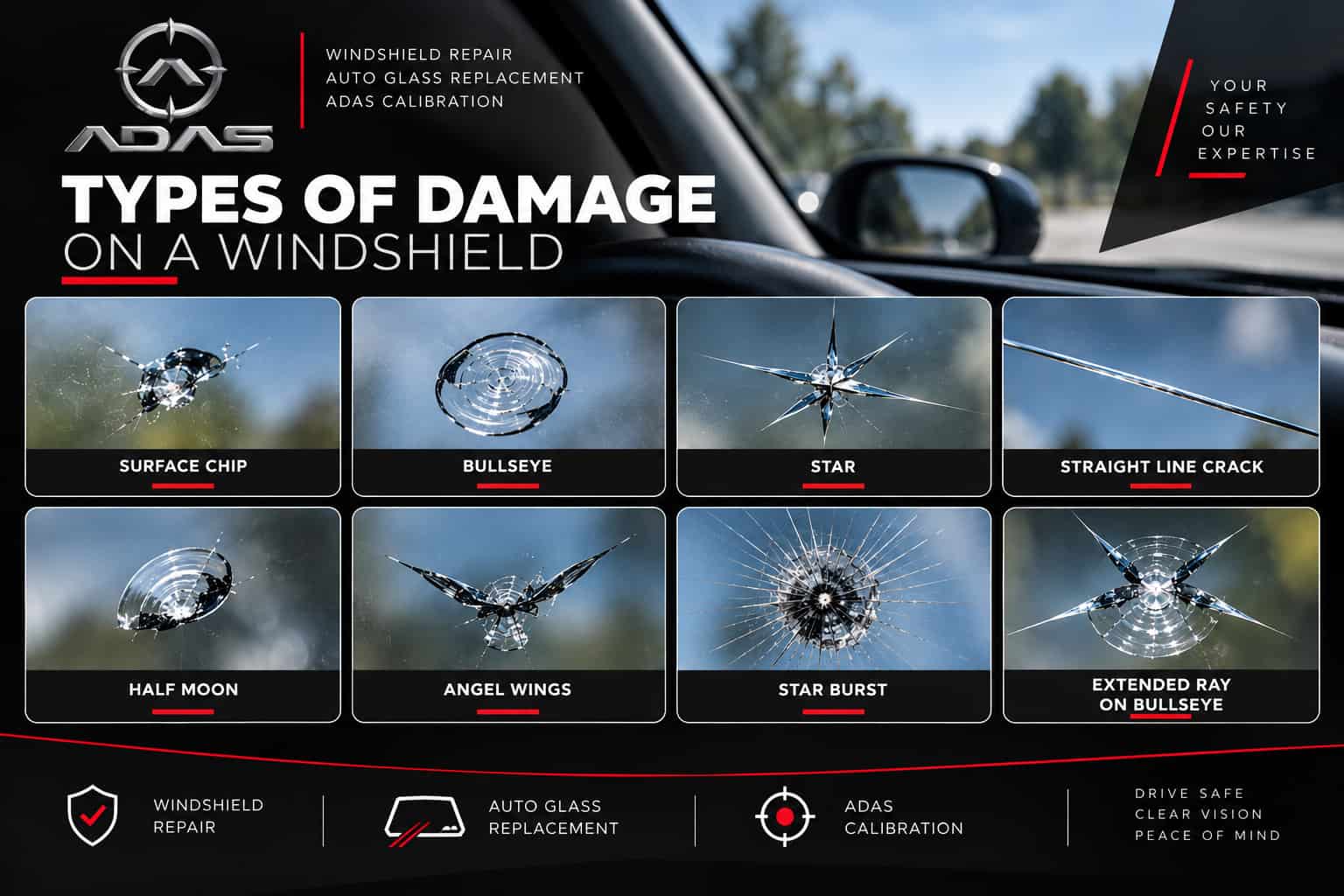 Types of Windshield Damage